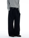 RT No. 25025 BLACK STRIPED PLEATED STRAIGHT PANTS