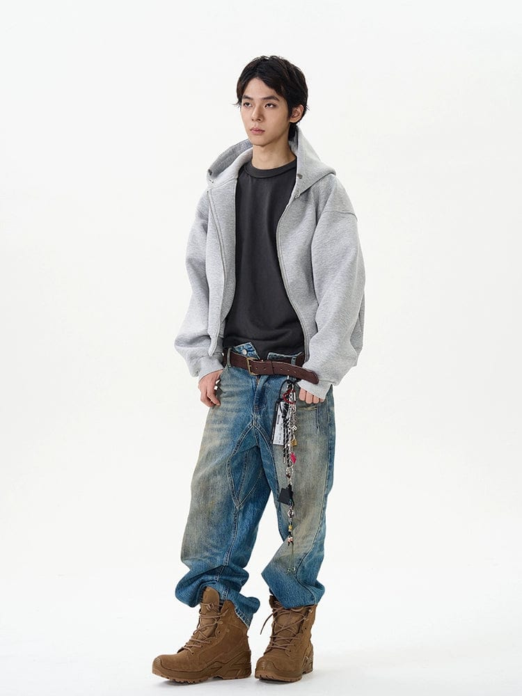 RT No. 12011 OVERSIZE ZIP-UP HOODED JK