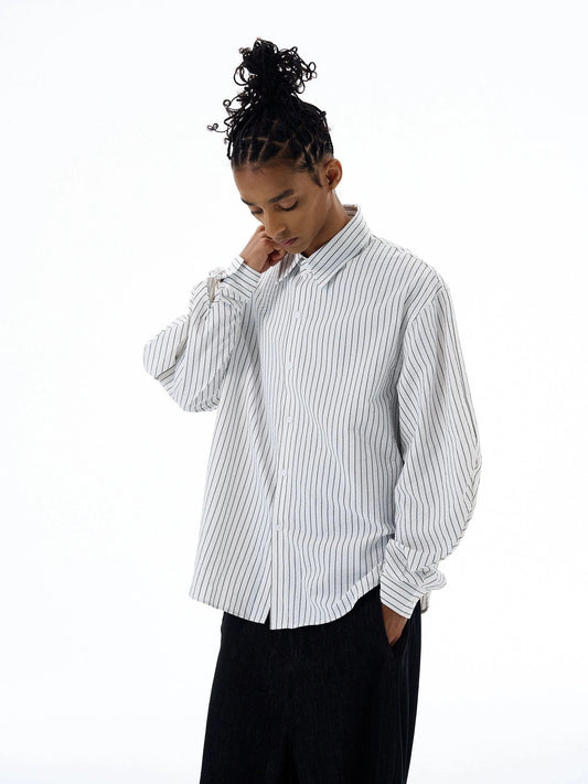 RT No. 19527 VERTICAL STRIPE BUTTON-UP SHIRT
