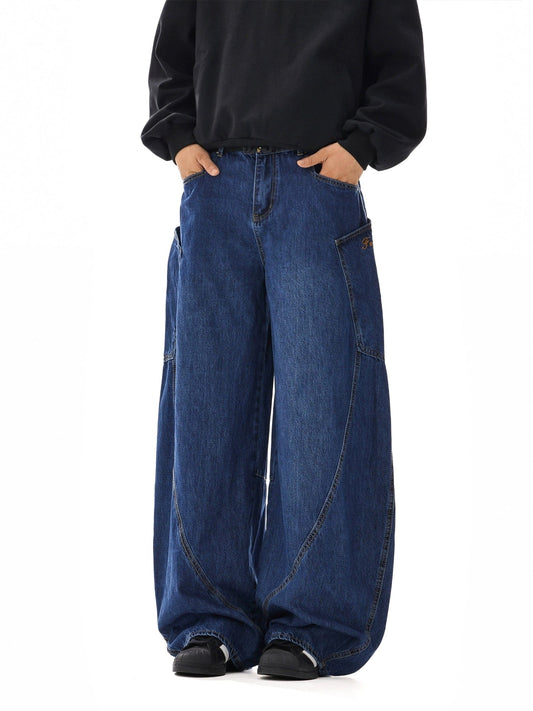 RT No. 12111 DARK BLUE WORKWEAR BAGGY JEANS