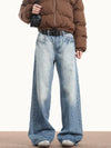 RTK (W) No. 521 ICE BLUE DENIM STRAIGHT JEANS