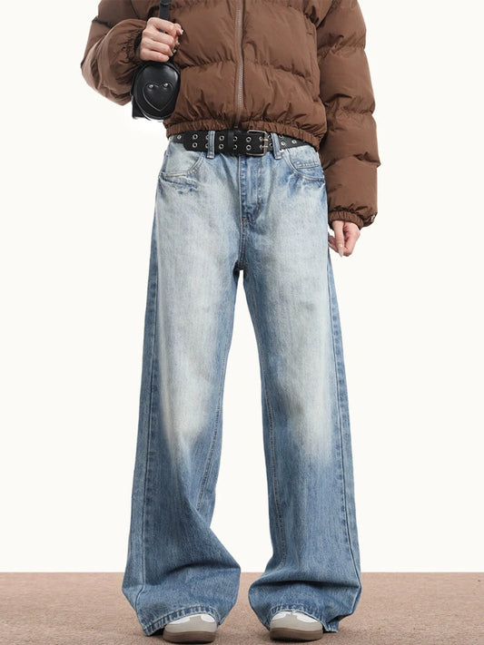 RTK (W) No. 521 ICE BLUE DENIM STRAIGHT JEANS