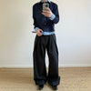 RT No. 40836 PLEATED BAGGY STRAIGHT PANTS
