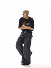 RT No. 19828 RECONSTRUCTED CARGO STRAIGHT PANTS