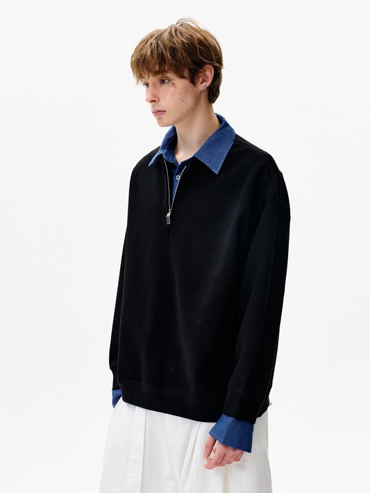 RT No. 50513 TWO PIECE HALF ZIP SWEATER