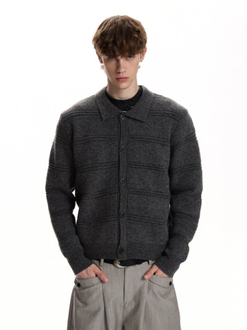 RT No. 59055 KNITWEAR COLLAR CARDIGAN