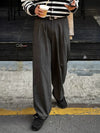 RT No. 32087 PLEATED DARK GRAY SUIT PANTS