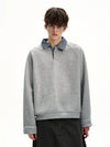 RT No. 50263 DENIM COLLAR SWEATER