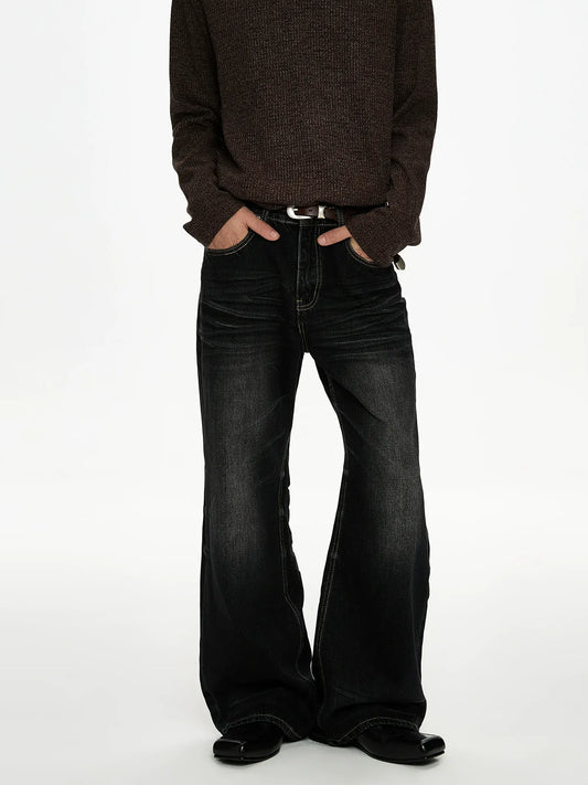 RT No. 50023 WASHED STRAIGHT SLIM DENIM JEANS