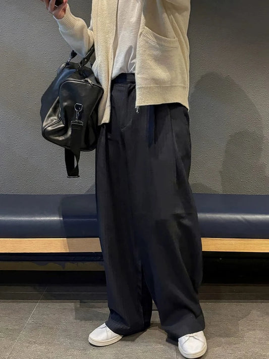 RT No. 29500 PLEATED STRIPED BAGGY PANTS