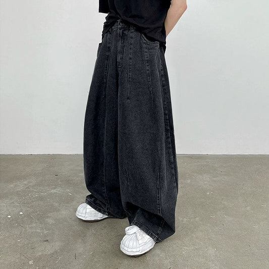 RT No. 11269 RECONSTRUCTED BAGGY STRAIGHT DENIM JEANS