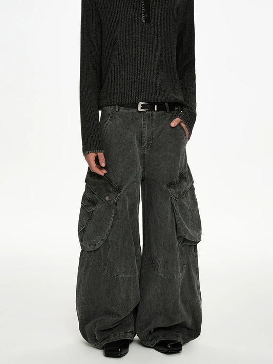 RT No. 50030 RECONSTRUCTED BAGGY CARGO PANTS
