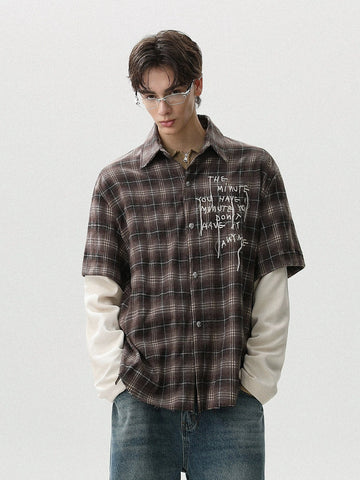 RT No. 50223 TWO PIECE PLAID SHIRT LONGSLEEVE