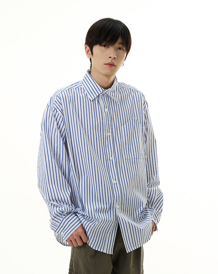 RT No. 10953 STRIPED BUTTON-UP SHIRT JK