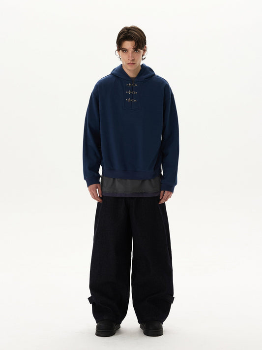 RT No. 59008 BUCKLE COLLAR PULLOVER HOODIE