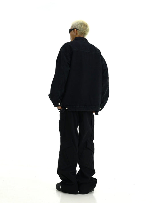 RT No. 11419 WASHED BLACK DENIM JACKET