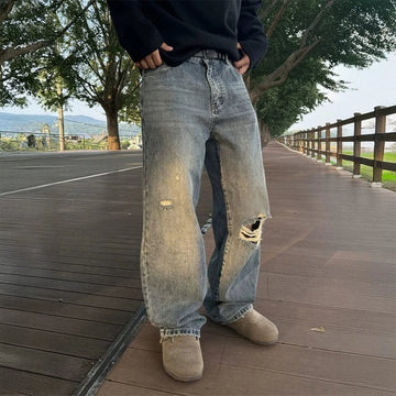 RT No. 40002 DISTRESSED RIPPED DENIM JEANS