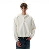 RT No. 42012 KNITWEAR HENLEY COLLAR HOODIE