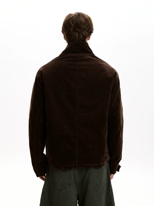 RT No. 50009 DARK BROWN BUCKLE BOXY JACKET