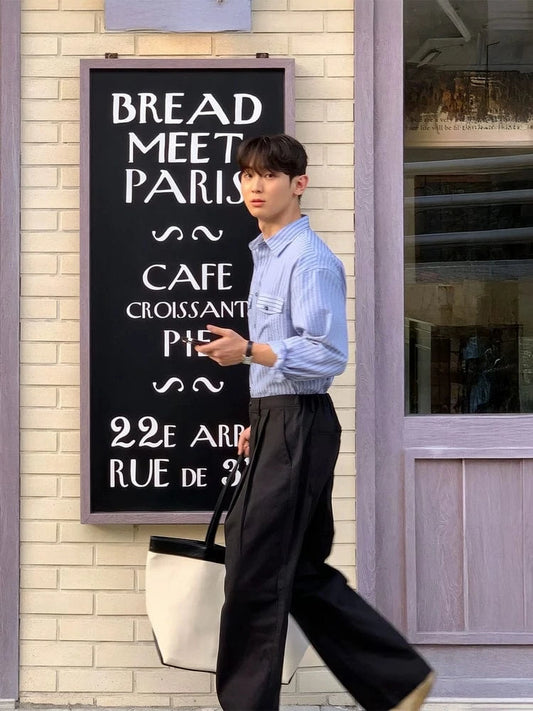 RT No. 32070 PLEATED WIDE STRAIGHT PANTS