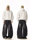 RT No. 19833 BLACK RODEO DENIM BAGGY STRAIGHT JEANS