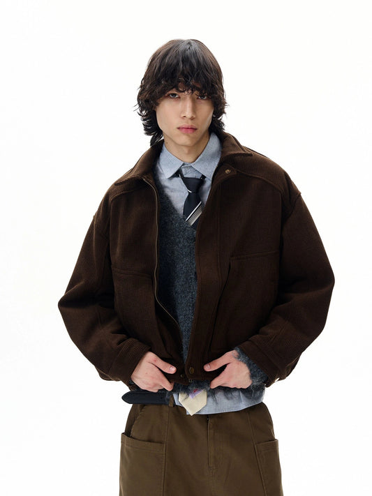 RT No. 32109 BROWN CORDUROY ZIP JACKET