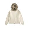 RT No. 25054 KNITWEAR FUR ZIP HOODIE