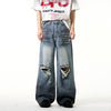 RT No. 10892 RIPPED DENIM BAGGY JEANS