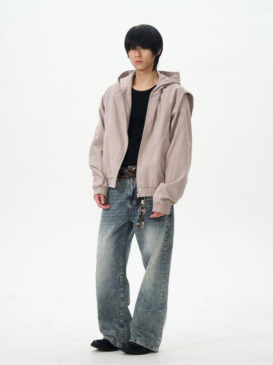 RT No. 12474 RECONSTRUCTED ZIP HOODED JACKET