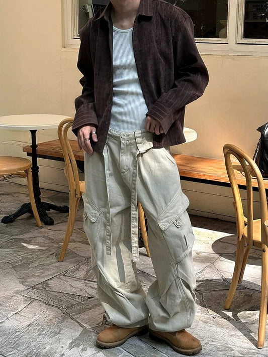 RT No. 32078 BROWN PLAID CROPPED FIT SHIRT