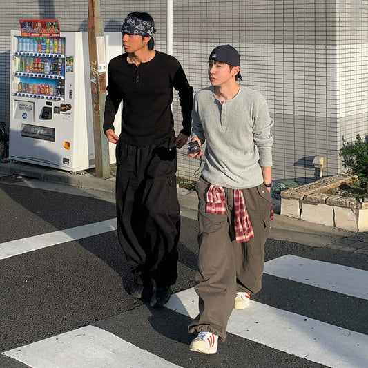 RT No. 25010 WAFFLE HENLEY LONGSLEEVE