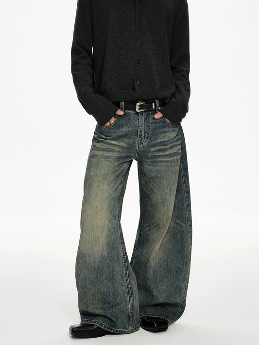 RT No. 50005 WHISKER WASH DENIM JEANS