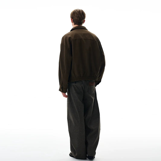 RT No. 40765 KUKI SILHOUETTE CROPPED ZIPPER JACKET