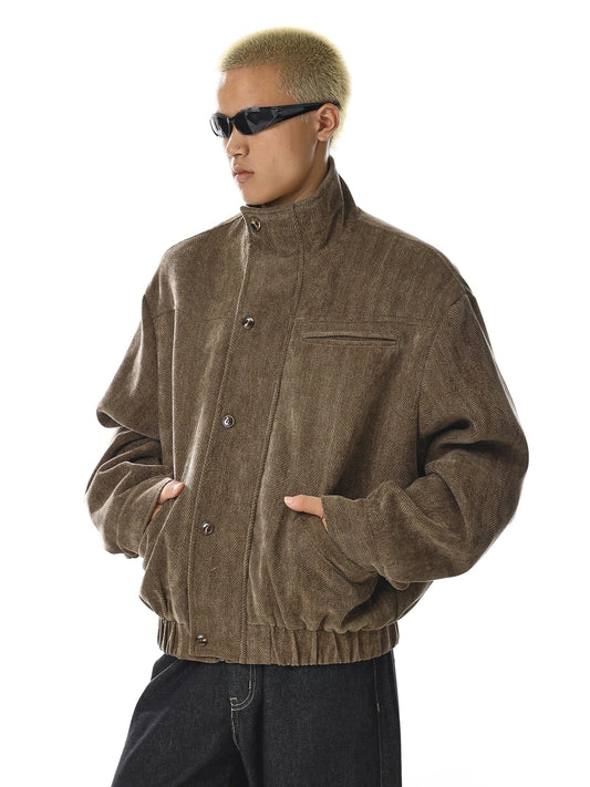 RT No. 32736 TEXTURED STAND COLLAR JACKET