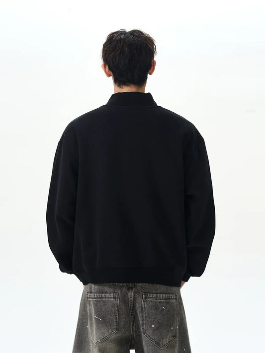 RT No. 45022 DOUBLE HENLEY COLLAR SWEATER