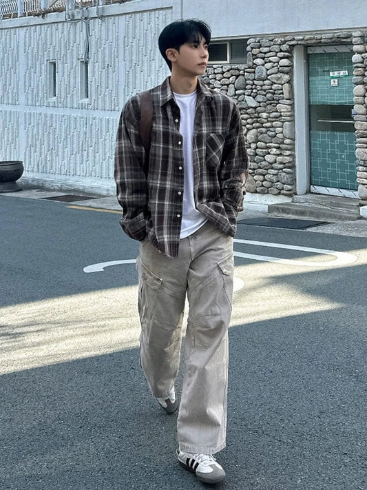 RT No. 29065 KHAKI CARGO STRAIGHT PANTS