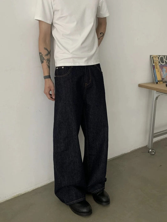 RT No. 18736 DARK BLUE DENIM STRAIGHT JEANS