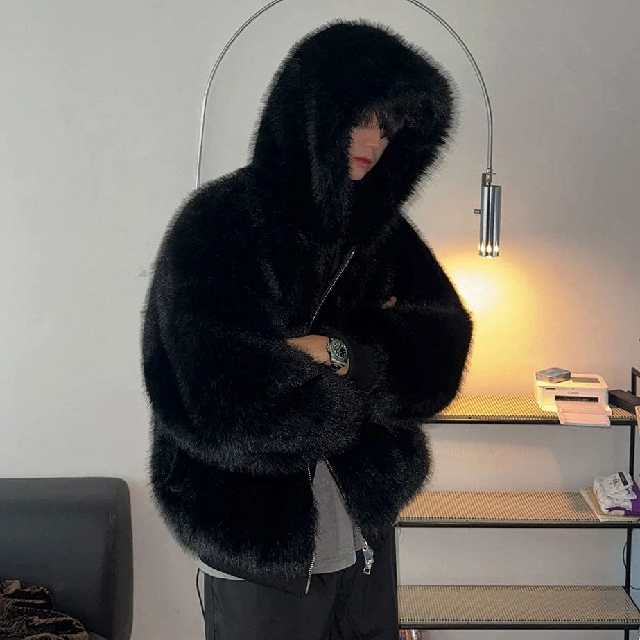 RT No. 12205 FUR ZIP-UP HOODIE – REALTAKAI RT No. 12205 FUR ZIP-UP HOODIE – REALTAKAI