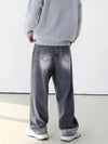 RT No. 11843 WASHED GRAY DENIM STRAIGHT JEANS