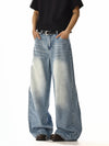 RT No. 19832 WASHED BLUE DENIM STRAIGHT JEANS