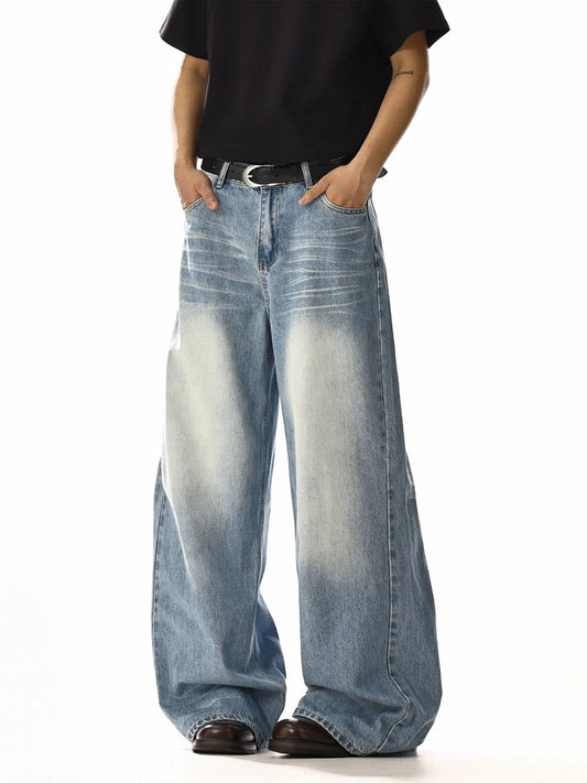 RT No. 19832 WASHED BLUE DENIM STRAIGHT JEANS