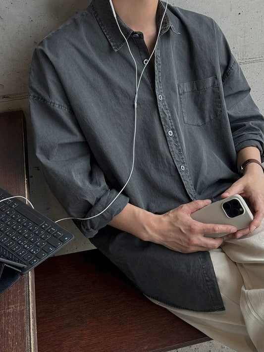 RT No. 32032 GRAY BUTTON-UP SHIRT