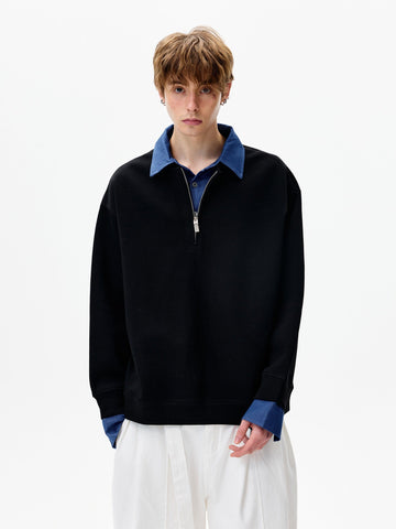 RT No. 50513 TWO PIECE HALF ZIP SWEATER