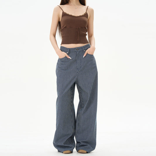 RT No. 12234 STRIPE WIDE STRAIGHT PANTS