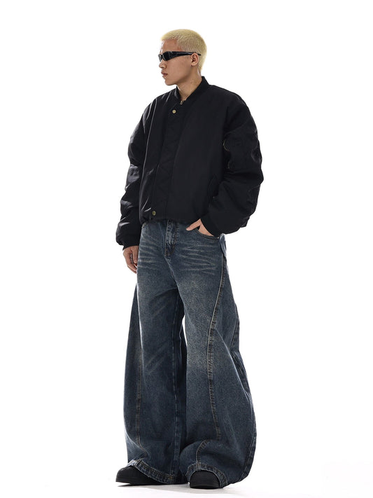 RT No. 12553 RECONSTRUCTED BLUE BAGGY DENIM JEANS
