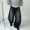 RT No. 11872 WASHED BAGGY STRAIGHT JEANS