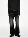 RT No. 50028 BLACK WASHED STRAIGHT DENIM JEANS