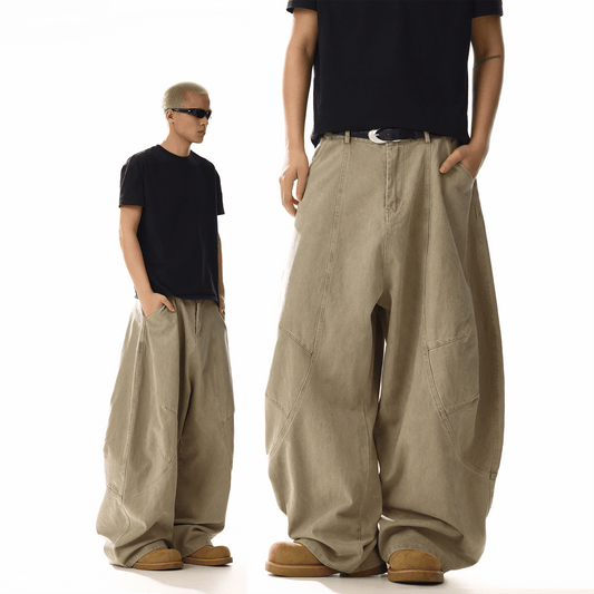 RT No. 19836 KHAKI SCIMITAR BAGGY PANTS