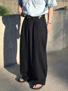 RT No. 32610 PLEATED STRIPED WIDE STRAIGHT PANTS