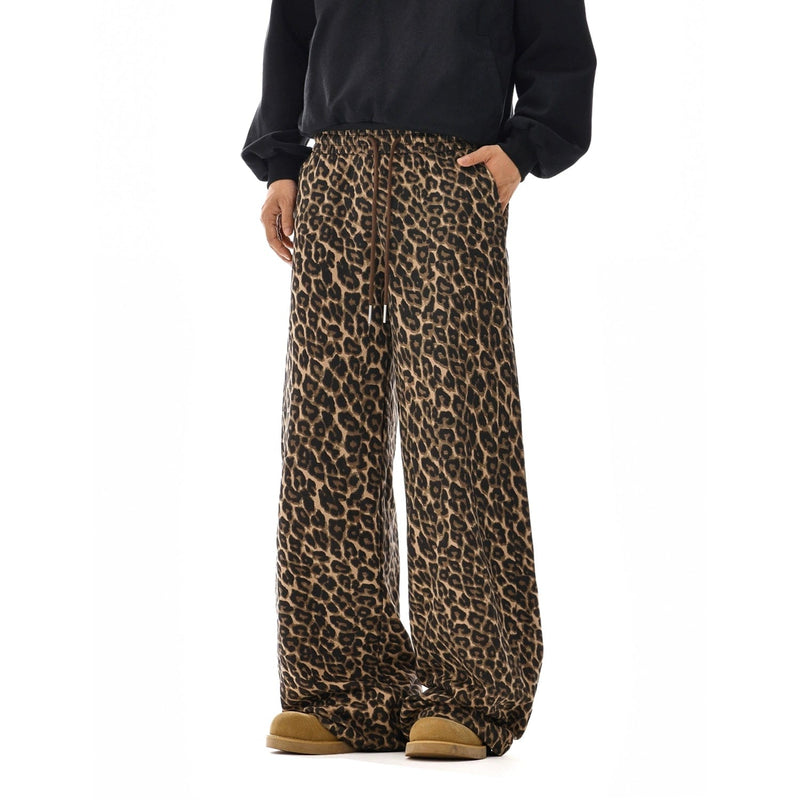 RT No. 12047 LEOPARD DRAWSTRING PANTS